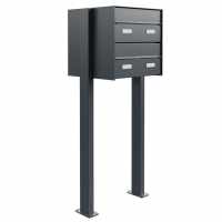 2-compartment 1x2 mailbox system freestanding GOETHE ST-Q-400 - RAL of your choice
