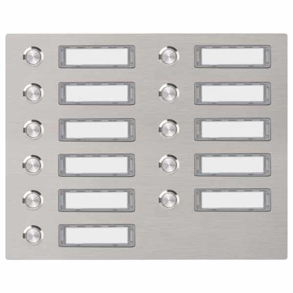 Stainless steel bell plate 300x225 BASIC 422 with nameplate - 11 parties