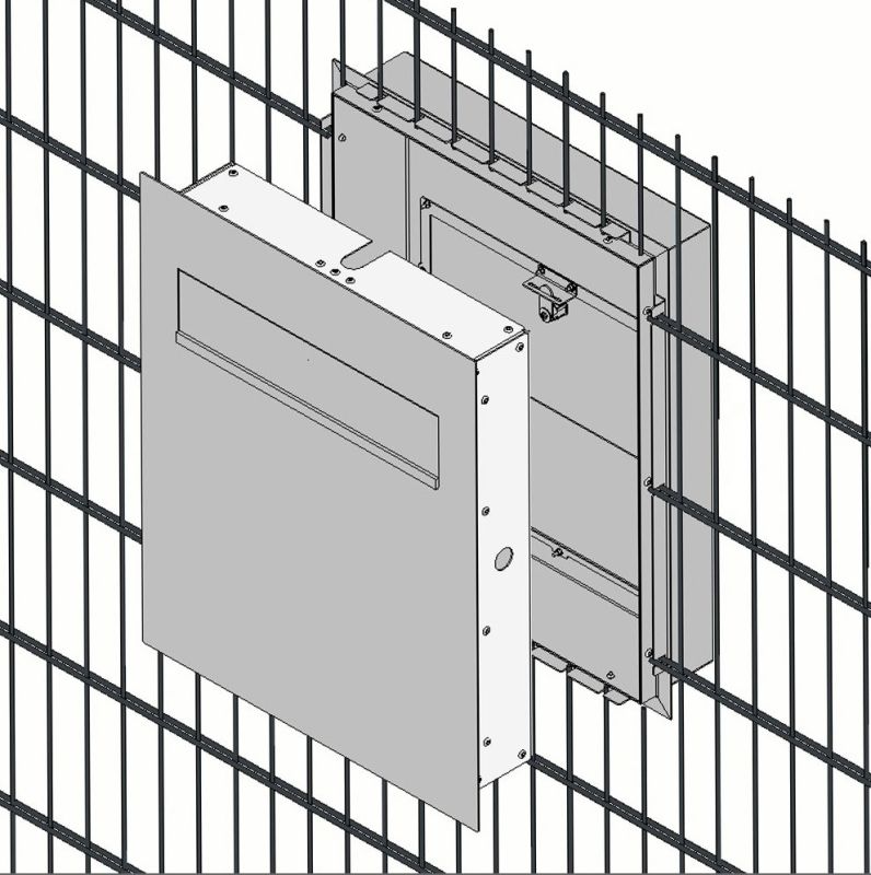 WYYFXY Briefkasten Halterung 2er Set - Edelstahl Montage Für Doppelstabmattenzaun